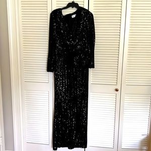 Black sequin Eliza J formal gown